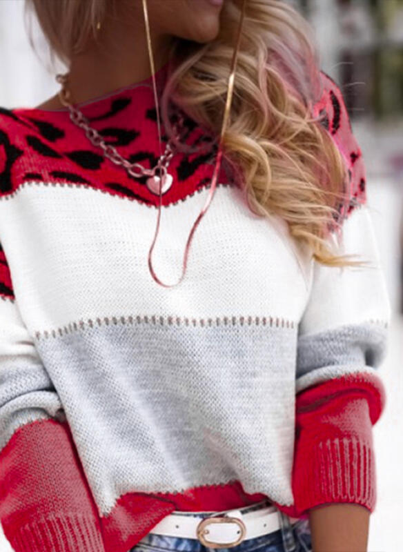 Sarena | Leopard Knit Sweater