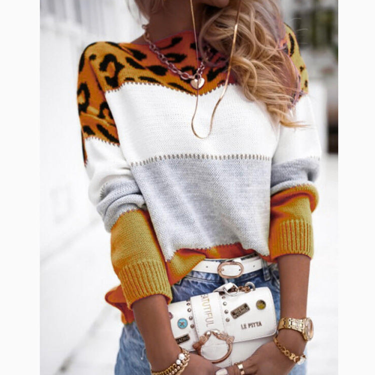 Sarena | Leopard Knit Sweater