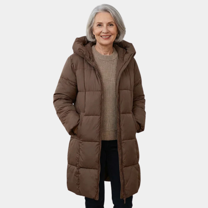 Valentina™ | Long Down Jacket with Hood
