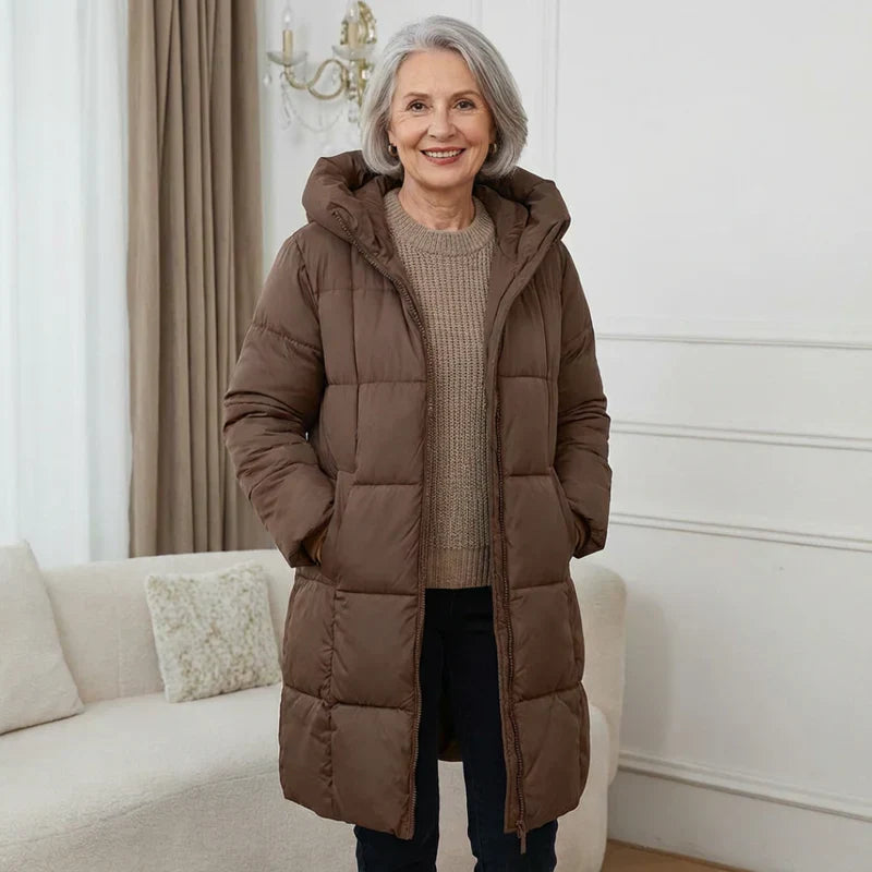 Valentina™ | Long Down Jacket with Hood