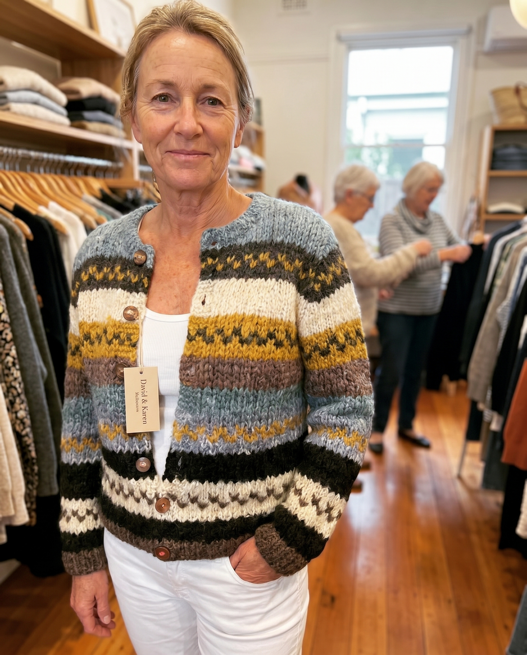 Anja™ Knitted Cardigan with Print