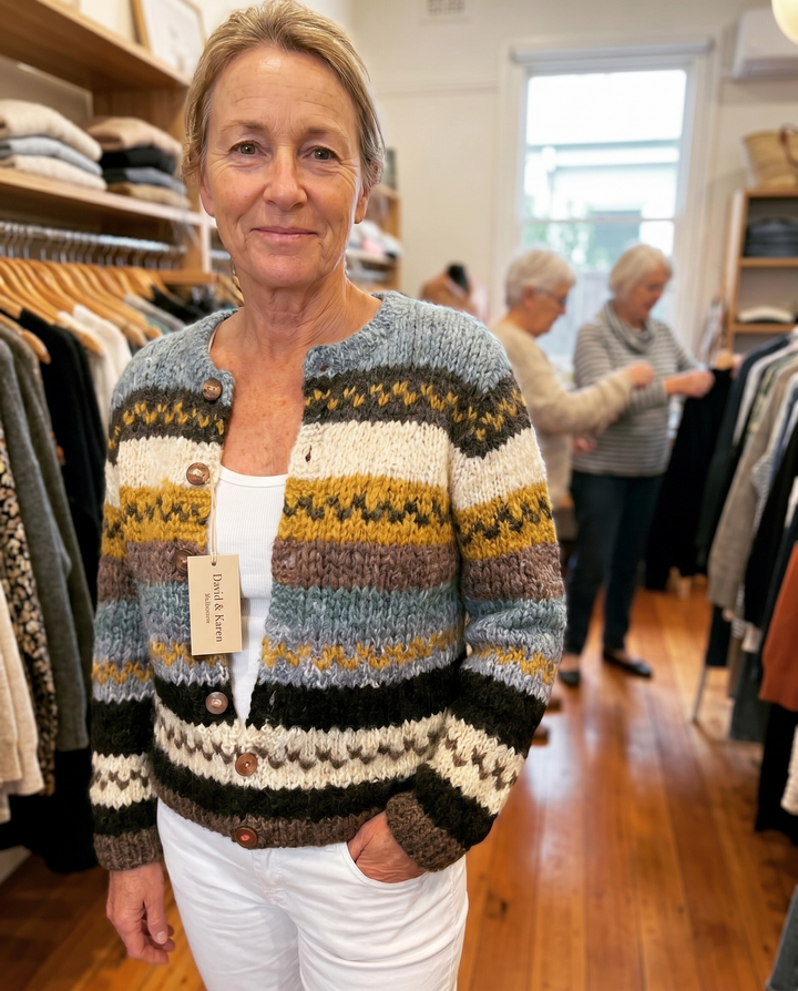 Anja™ Knitted Cardigan with Print