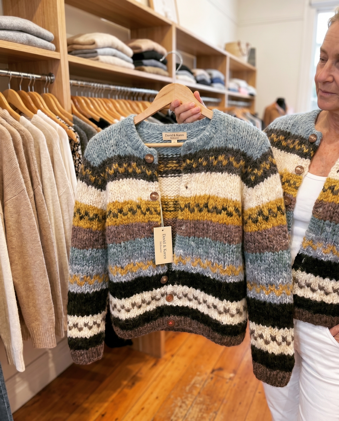 Anja™ Knitted Cardigan with Print